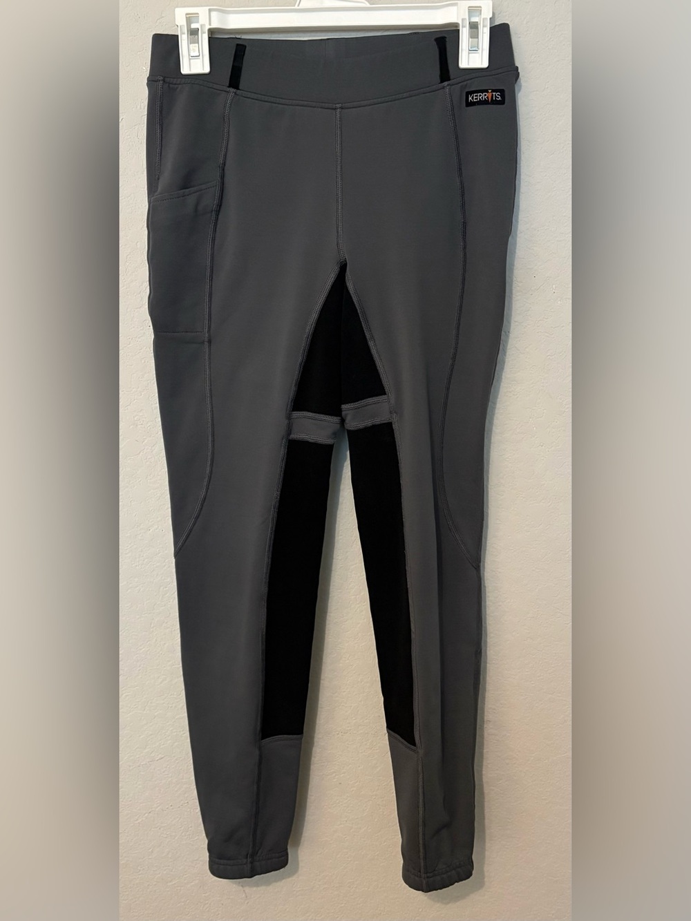 Kerrits Women’s Crossover II GRAY/ Black Full Seat Breech Size M. Lightweight